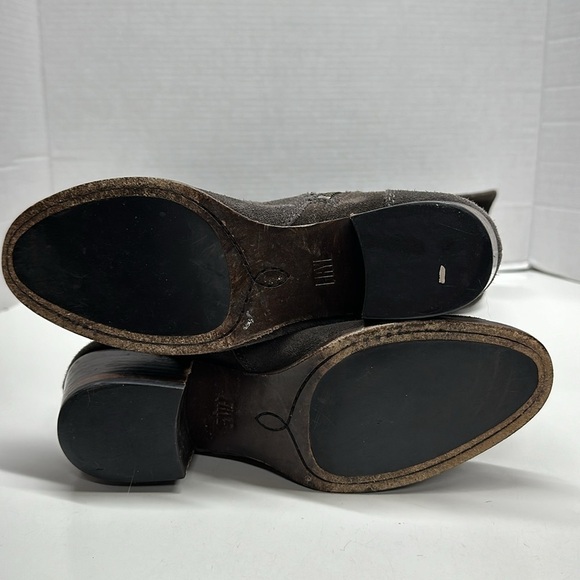 Frye Clara Boots Tall Over the Knee High Heeled Boot Shoes Suede Gray Size 7 - Picture 6 of 7